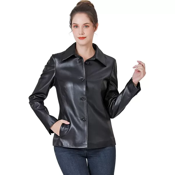 BGSD Women Lucy Lambskin Leather Jacket Regular amp Plus Size amp PetiteBlack