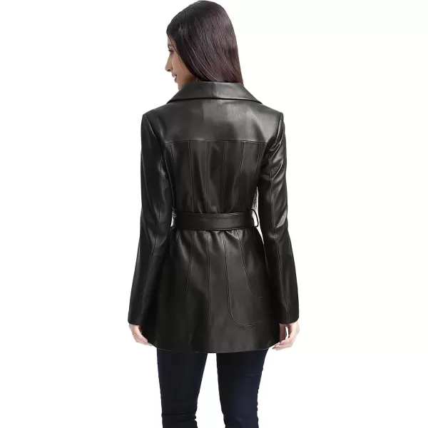 BGSD Women Madison Lambskin Leather Coat Regular amp Plus Size amp PetiteBlack