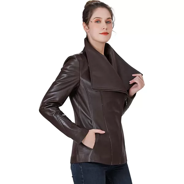 BGSD Women Mara Lambskin Leather Jacket Regular amp Plus Size amp PetiteEspresso