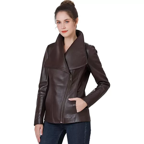 BGSD Women Mara Lambskin Leather Jacket Regular amp Plus Size amp PetiteEspresso