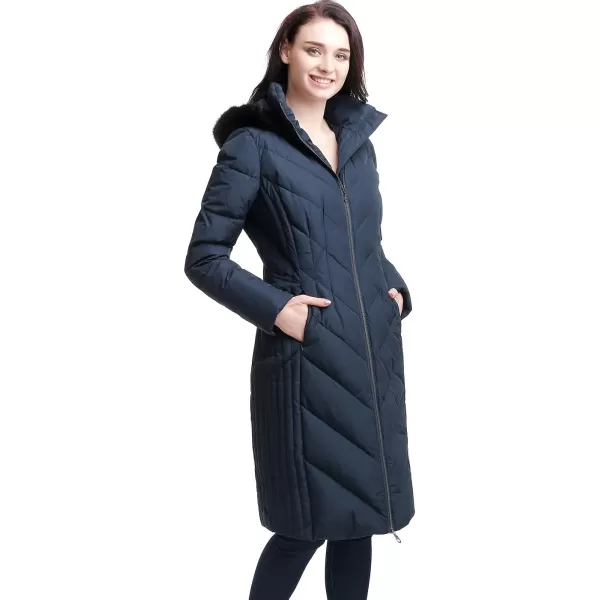 BGSD Women Marlene Waterproof Hooded Long Down Coat Novelty Winter Jacket  Regular amp Plus SizeNavy