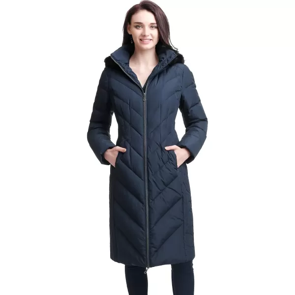 BGSD Women Marlene Waterproof Hooded Long Down Coat Novelty Winter Jacket  Regular amp Plus SizeNavy