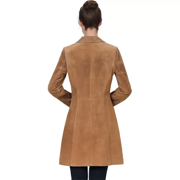 BGSD Women Mary Suede Leather Walker Coat Regular amp Plus Size amp PetiteCaramel