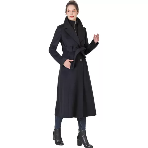 BGSD Women May Belted Wrap Wool Trench Coat Regular amp Plus Size amp PetiteBlack