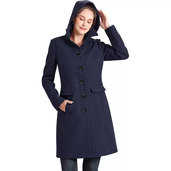 BGSD Women Mea Wool Walker Coat Regular amp Plus Size amp PetiteNavy