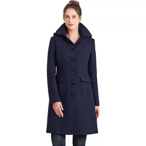 BGSD Women Mea Wool Walker Coat Regular amp Plus Size amp PetiteNavy