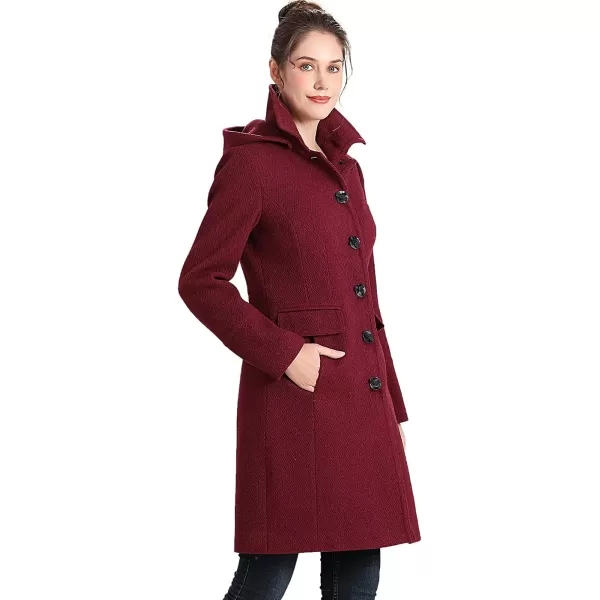 BGSD Women Mea Wool Walker Coat Regular amp Plus Size amp PetiteRosewood