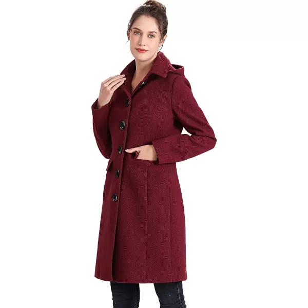 BGSD Women Mea Wool Walker Coat Regular amp Plus Size amp PetiteRosewood