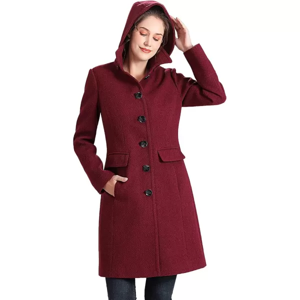 BGSD Women Mea Wool Walker Coat Regular amp Plus Size amp PetiteRosewood