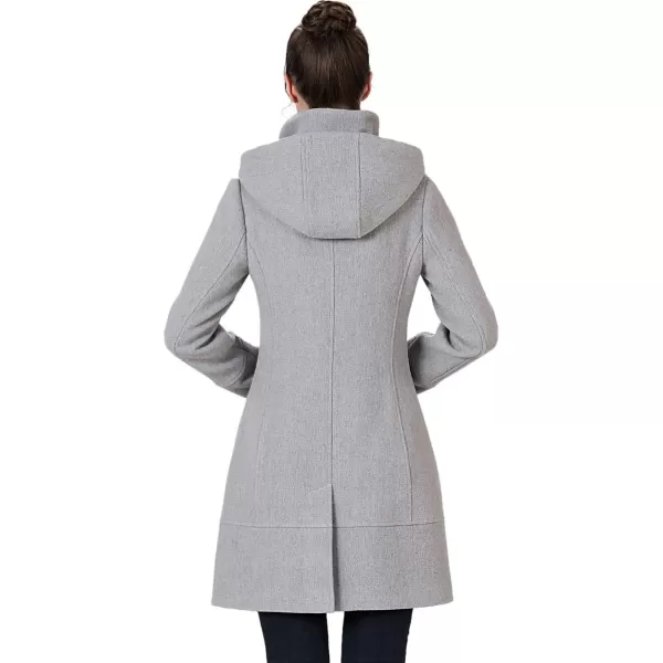 BGSD Women Meg Asymmetric Zipper Wool CoatGray