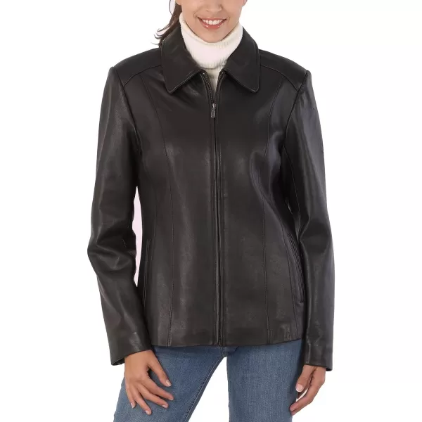 BGSD Women Miranda Lambskin Leather Jacket Regular amp Plus Size amp PetiteBlack