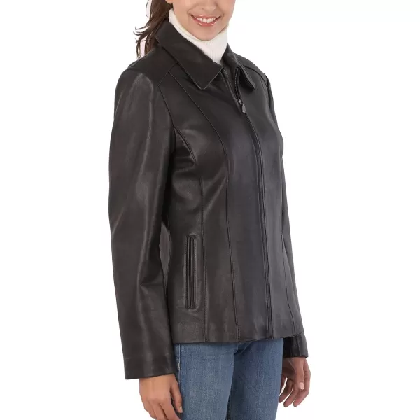 BGSD Women Miranda Lambskin Leather Jacket Regular amp Plus Size amp PetiteBlack