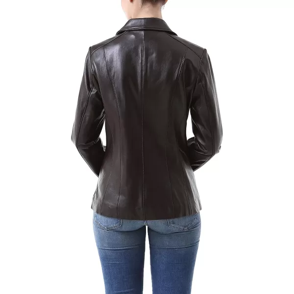 BGSD Women Miranda Lambskin Leather Jacket Regular amp Plus Size amp PetiteBrown