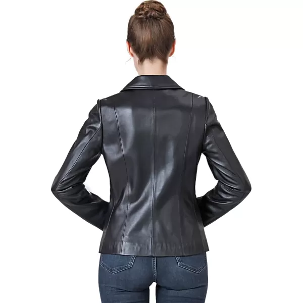 BGSD Women Nala Lambskin Leather Blazer Jacket Regular amp Plus Size amp PetiteBlack