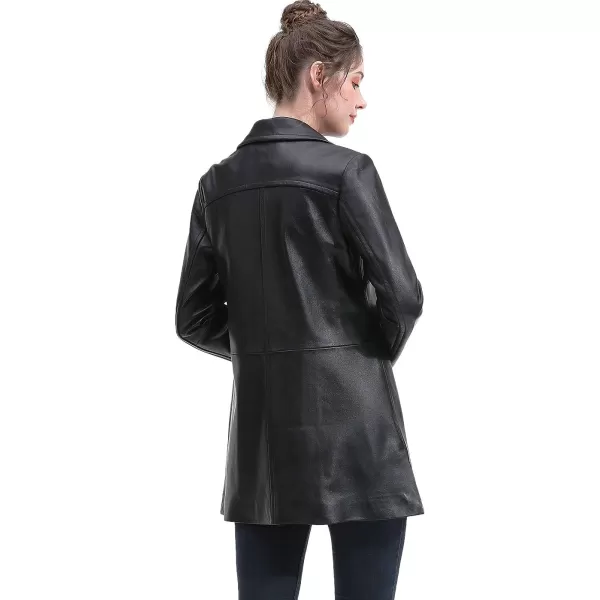 BGSD Women New Zealand Lambskin Leather Coat Regular amp Plus Size amp PetiteBlack