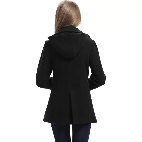 BGSD Women Piper Wool Pea Coat Regular amp Plus Size amp PetiteBlack