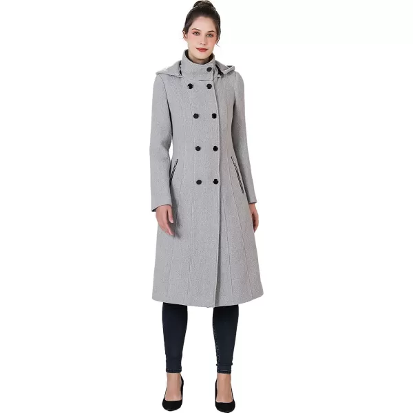 BGSD Women Ren Wool Stand Collar Walker Coat Regular amp Plus Size amp PetiteGray