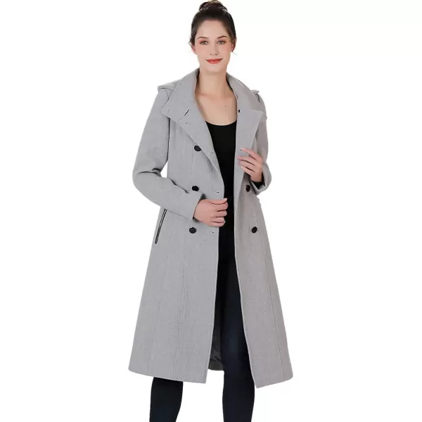 BGSD Women Ren Wool Stand Collar Walker Coat Regular amp Plus Size amp PetiteGray