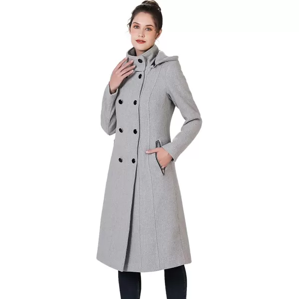 BGSD Women Ren Wool Stand Collar Walker Coat Regular amp Plus Size amp PetiteGray