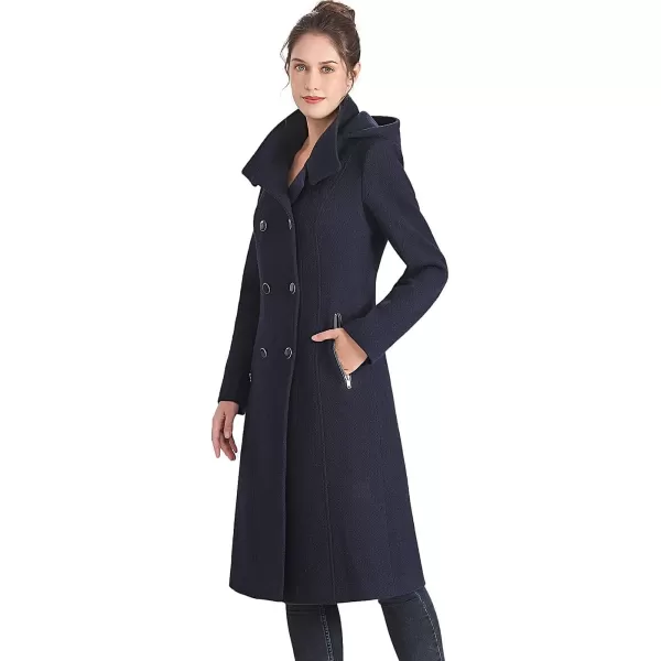 BGSD Women Ren Wool Stand Collar Walker Coat Regular amp Plus Size amp PetiteNavy