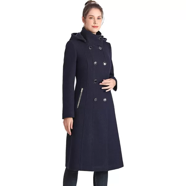 BGSD Women Ren Wool Stand Collar Walker Coat Regular amp Plus Size amp PetiteNavy