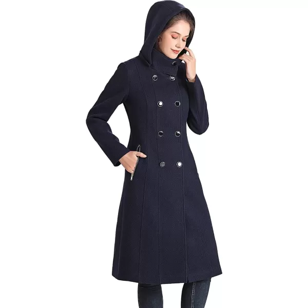 BGSD Women Ren Wool Stand Collar Walker Coat Regular amp Plus Size amp PetiteNavy