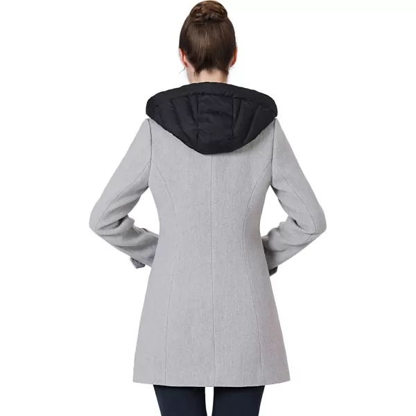 BGSD Women Rue Wool Asymmetric Zipper Coat with Removable HoodGray