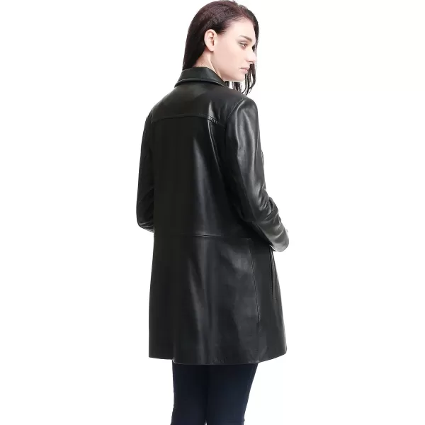 BGSD Women Sarah Lambskin Leather Coat Regular amp Plus Size amp PetiteBlack