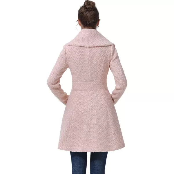 BGSD Women Tia Fit amp Flare Boucle Wool Coat Regular amp Plus Size amp PetiteBlush