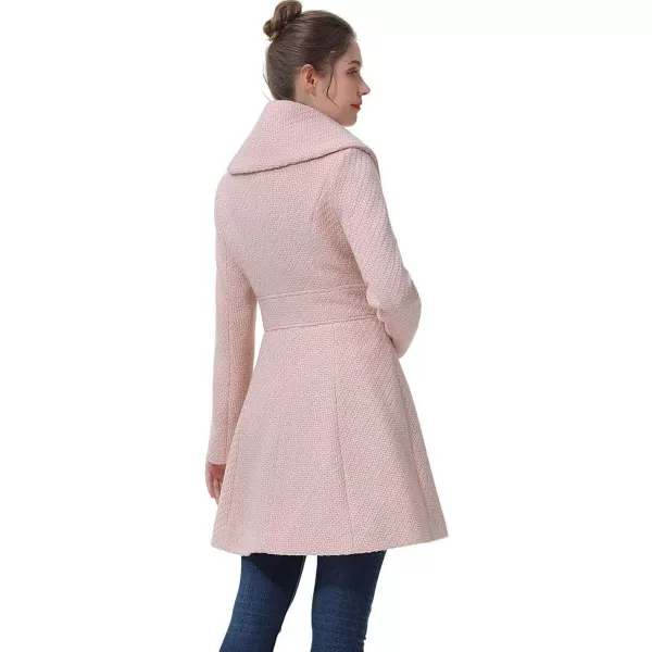 BGSD Women Tia Fit amp Flare Boucle Wool Coat Regular amp Plus Size amp PetiteBlush