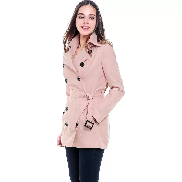 BGSD Women Tori Waterproof Hooded Short Trench CoatBlush