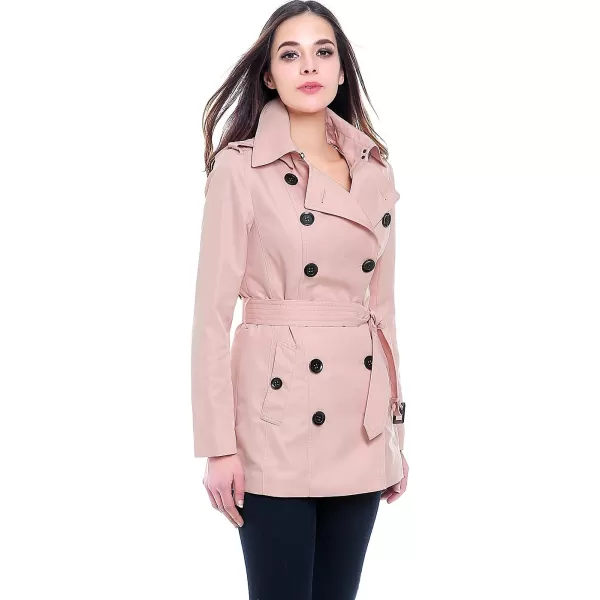 BGSD Women Tori Waterproof Hooded Short Trench CoatBlush