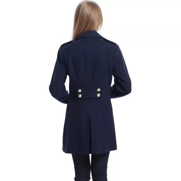 BGSD Women Victoria Wool Fitted Military Melton Coat Regular amp Plus Size amp PetiteNavy