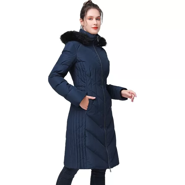 BGSD Women Waterproof Hooded Long Down Coat Novelty Winter Jacket  Regular amp Plus SizeNavy