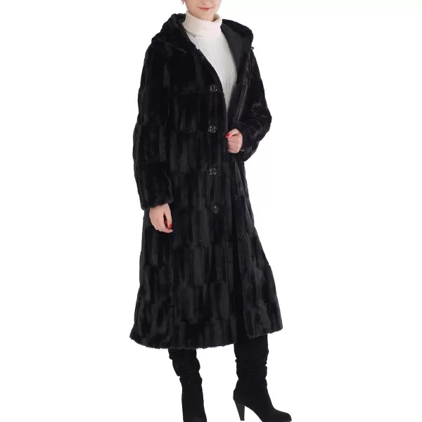 BGSD Womens Lorraine Hooded Reversible Faux Mink Fur Maxi Walking CoatBGSD Womens Lorraine Hooded Reversible Faux Mink Fur Maxi Walking Coat