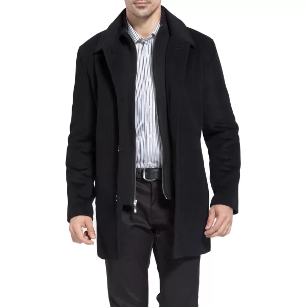 MODERM Men Justin Cashmere Wool Blend Car Coat  Regular and Big amp TallBlack