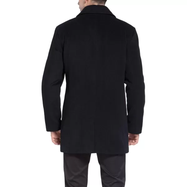 MODERM Men Justin Cashmere Wool Blend Car Coat  Regular and Big amp TallBlack