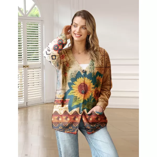 YESNO Cardigan Sweaters for Women Open Front Sweater Graphic V Neck Knit Tops with Pockets S01TYP3Y S01 as Picture111