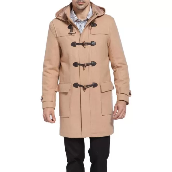 BGSD Men Benjamin Wool Blend Classic Duffle Coat  Regular and Big amp TallCamel