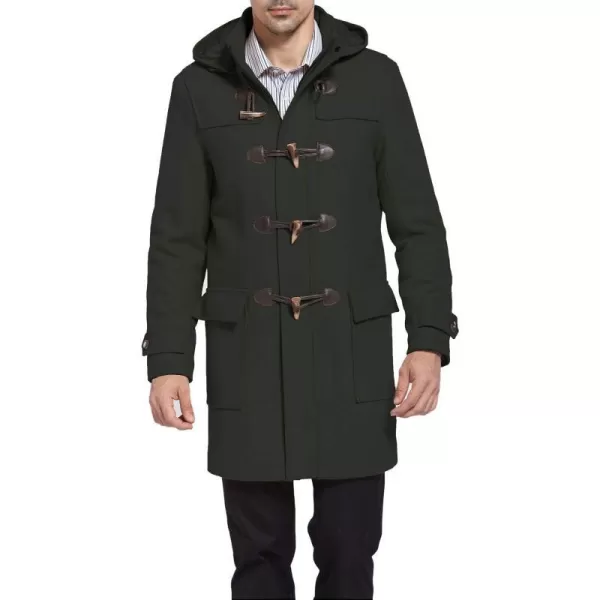 BGSD Men Benjamin Wool Blend Classic Duffle Coat  Regular and Big amp TallLoden