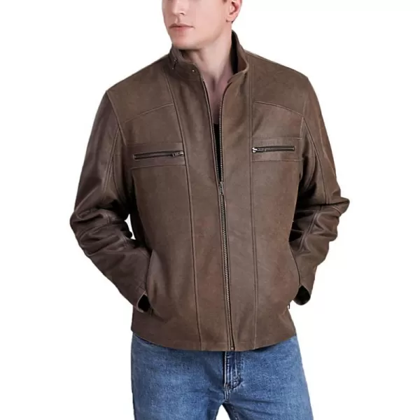 BGSD Men Ethan Distressed Brown Leather Motorcycle JacketDistressed Brown