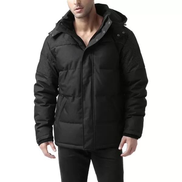 BGSD Men Ethan Waterproof Hooded Down Parka Winter CoatBlack