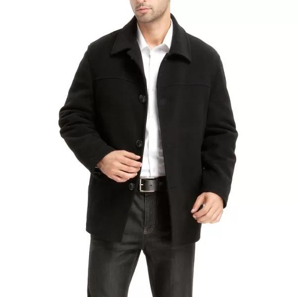 BGSD Men Matthew Wool Blend Car Coat  Regular and Big amp TallBlack