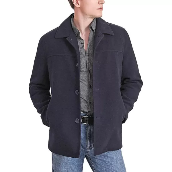 BGSD Men Matthew Wool Blend Car Coat  Regular and Big amp TallNavy