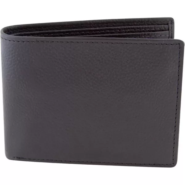 BGSD Mens Dark Brown Pebble Grain Classic Leather Passcase Bifold WalletBGSD Mens Dark Brown Pebble Grain Classic Leather Passcase Bifold Wallet