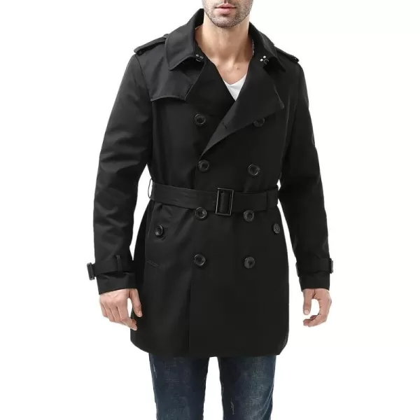 BGSD Mens Waterproof Double Breasted Mid Length Trench Coat with Removable LinerBGSD Mens Waterproof Double Breasted Mid Length Trench Coat with Removable Liner