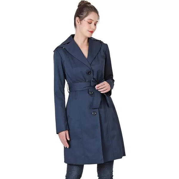 BGSD Women Aleah Waterproof Hooded Trench Coat  Regular amp Plus SizeNavy