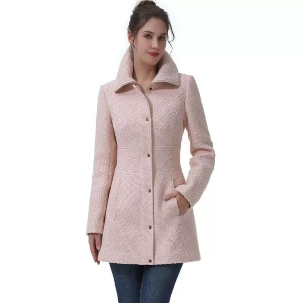 BGSD Women Ana Boucle Wool Walking Coat Regular amp Plus Size amp PetiteBlush