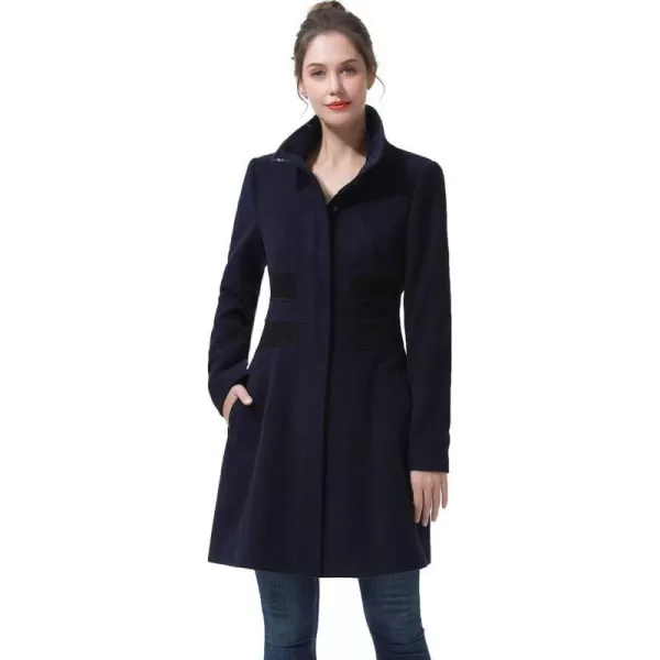 BGSD Women Ari Fit amp Flare Wool Coat Regular amp Plus Size amp PetiteBlack