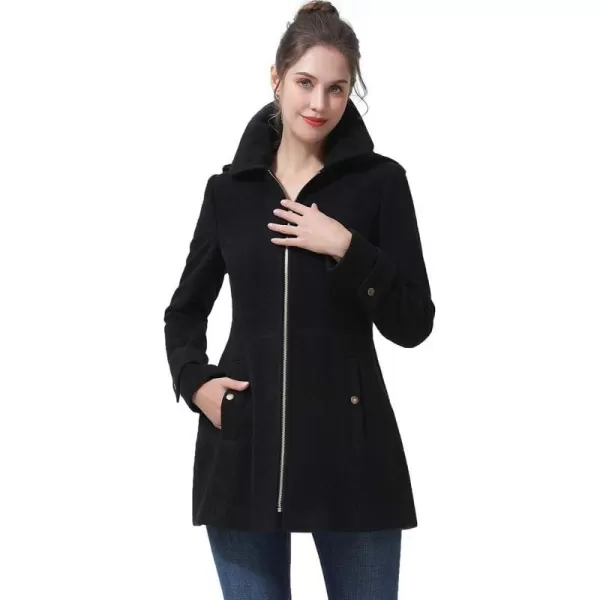 BGSD Women Bao Hooded Wool Coat Regular amp Plus Size amp PetiteBlack